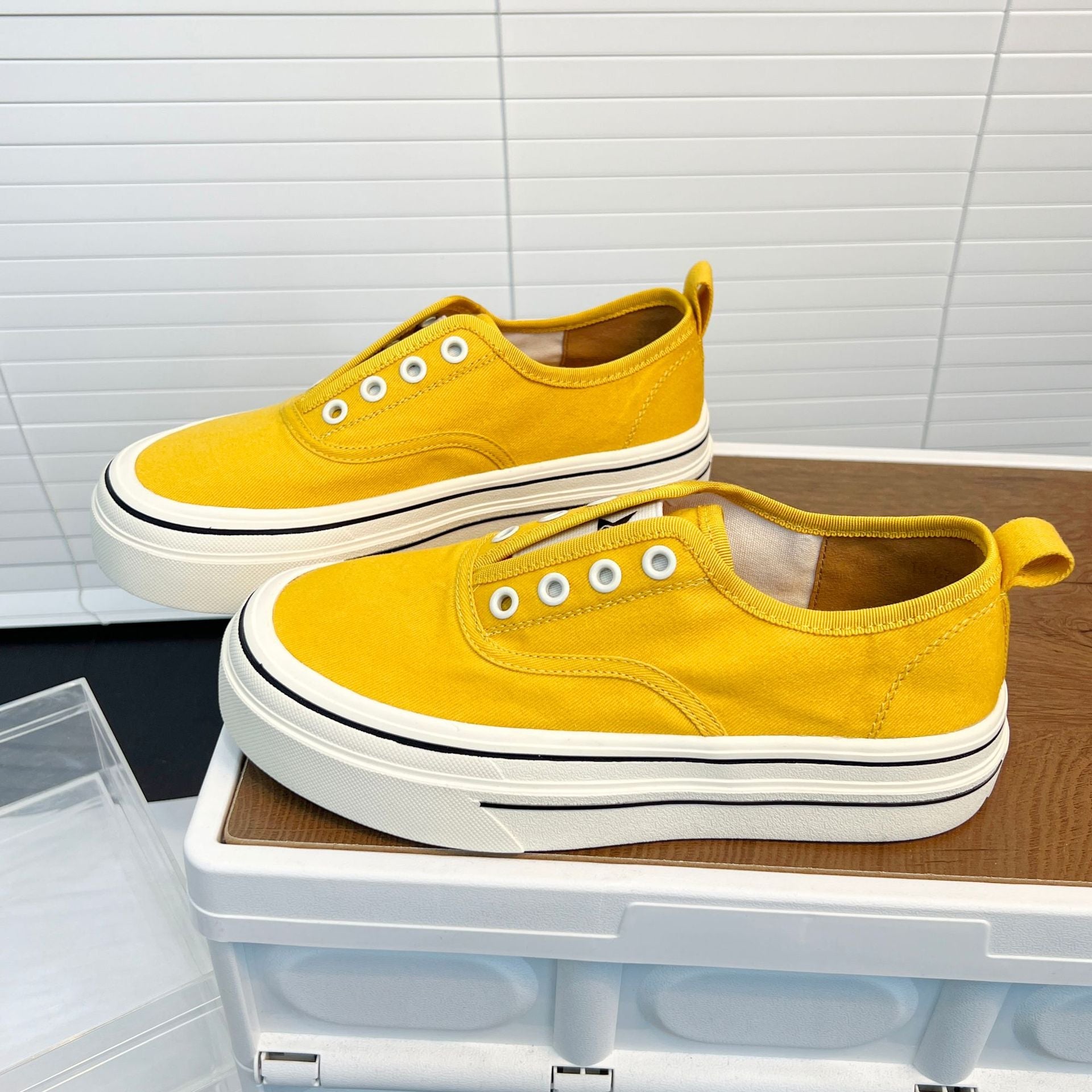 Damen lässige Canvas Sneaker mit komfortabler Innensohle und rutschfester Gummisohle R&B