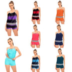 Damen Tankini-Set mit lässigem Oberteil und sportlichen Shorts R&B