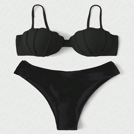 Damen Push-Up Bikini mit elegantem Muscheldesign R&B