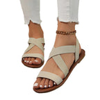 Damen Riemensandalen mit elastischem Kreuzriemen und bequemer Fußbettung R&B