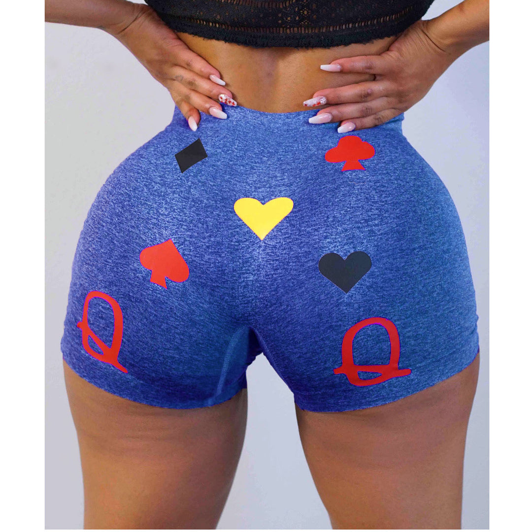 Damen Sportliche Shorts mit buntem Druck R&B
