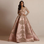 Damen Glamouröses Abendkleid mit schimmernden Pailletten und tiefem V-Ausschnitt R&B
