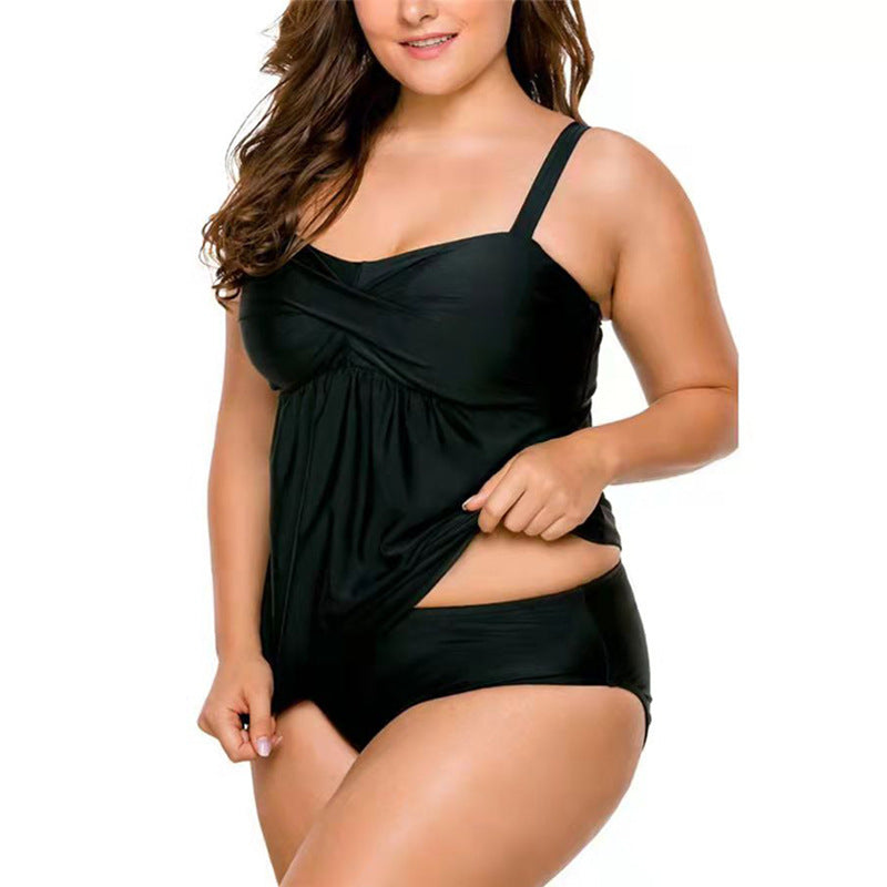 Damen Tankini-Badeanzug mit schmeichelndem Schnitt und verstellbaren Trägern R&B