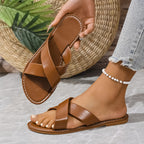 Damen Riemchen-Sandalen mit geschmackvollem Kreuzriemen-Design R&B