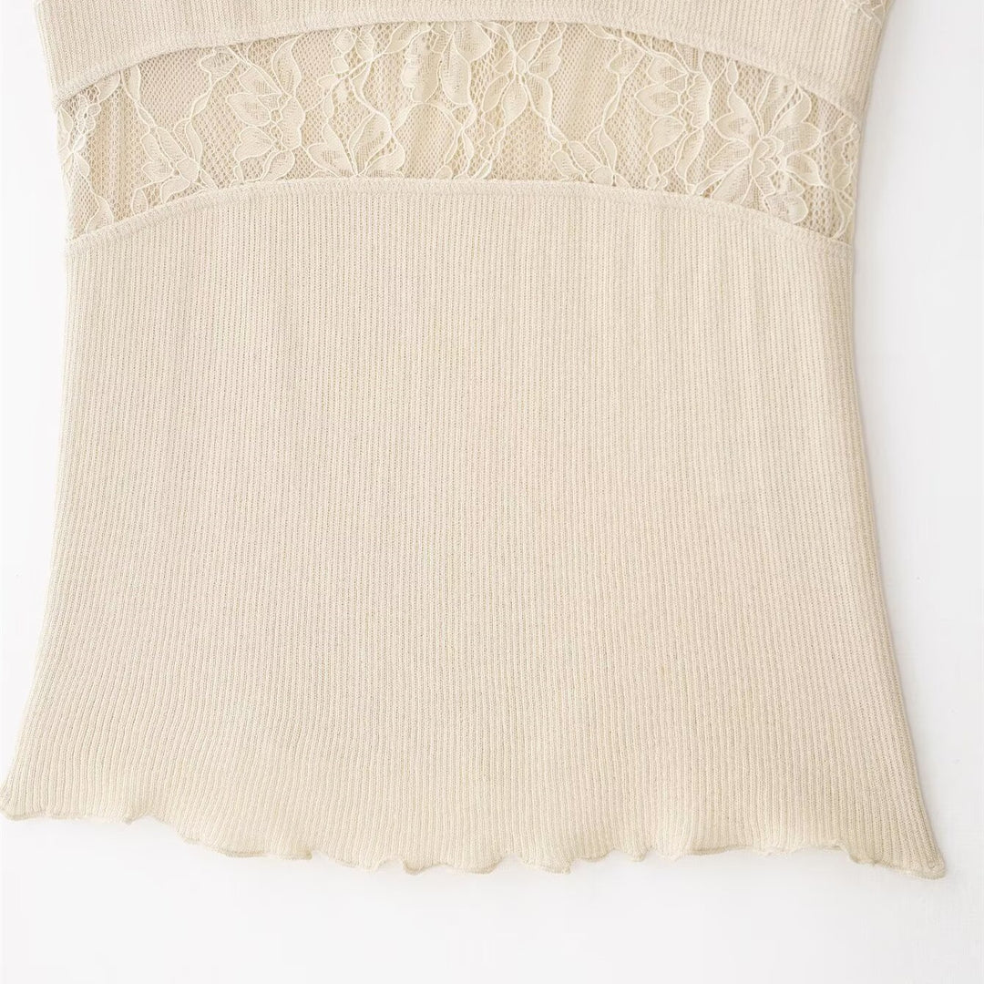 Damen Spitze-Camisole mit raffiniertem Design und verstellbaren Trägern R&B