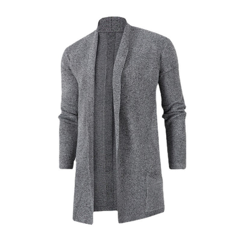 Herren Strickjacke mit offenem Design und minimalistischen Taschen R&B