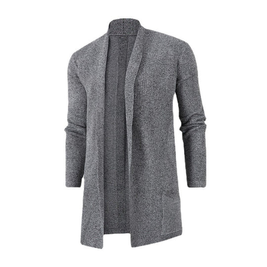 Herren Strickjacke mit offenem Design und minimalistischen Taschen R&B