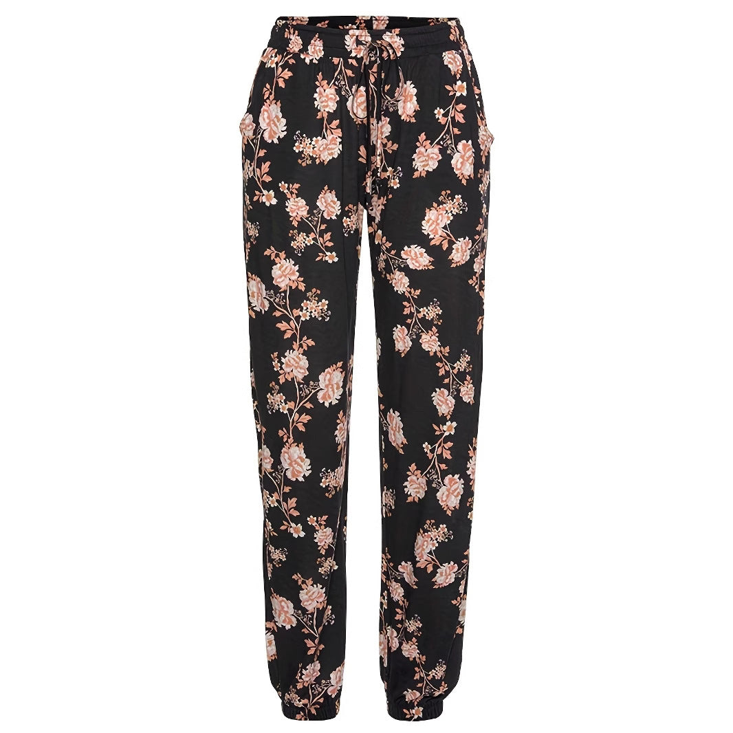 Damen Bequeme Jerseyhose mit floralem Muster und elastischem Bund R&B