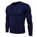 Herren feiner V-Ausschnitt Pullover aus hochwertiger Baumwolle R&B
