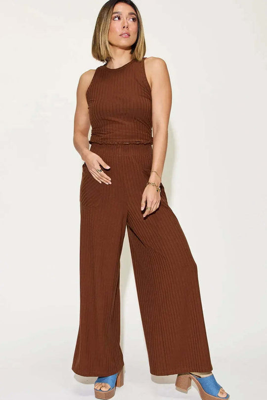 Damen lässiger Overall mit weitem Bein und praktischen Taschen R&B
