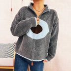 Damen kuscheliger Pullover mit auffälligem Design R&B