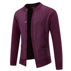 Herren Strickjacke mit modernem Rautenmuster