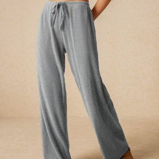 Damen weite Freizeithose mit elastischem Bund und Kordelzug R&B