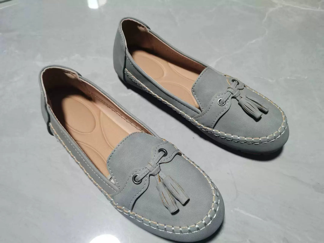 Damen Mokassin-Schuhe mit dekorativem Knoten R&B