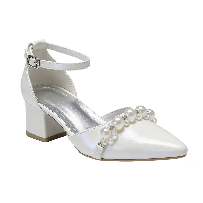 Damen elegante Pumps mit Perlenausgestaltung R&B
