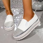 Damen Slip-On Sneakers mit funkelndem Obermaterial und bequemer Sohle R&B