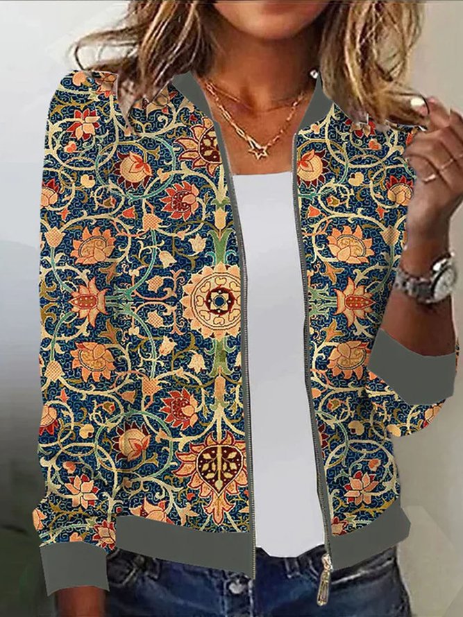 Damen Blousonjacke mit floralem Muster R&B