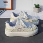 Damen Sneakers mit modischem Karomuster und komfortabler Sohle
