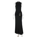 Damen Langermiges Maxikleid mit raffiniertem Raffungselement R&B
