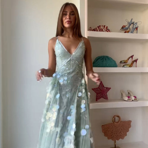 Damen Glamouröses Abendkleid mit funkelnden Details R&B