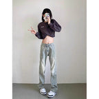 Herren weite Denim-Jeans mit modischem Used-Look