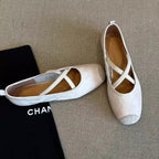 Damen Ballerinas mit elegantem Kreuzband und bequemem Fußbett R&B