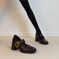 Damen Elegante Mary Jane Pumps mit komfortablem Blockabsatz und dekorativem Schnallenakzent
