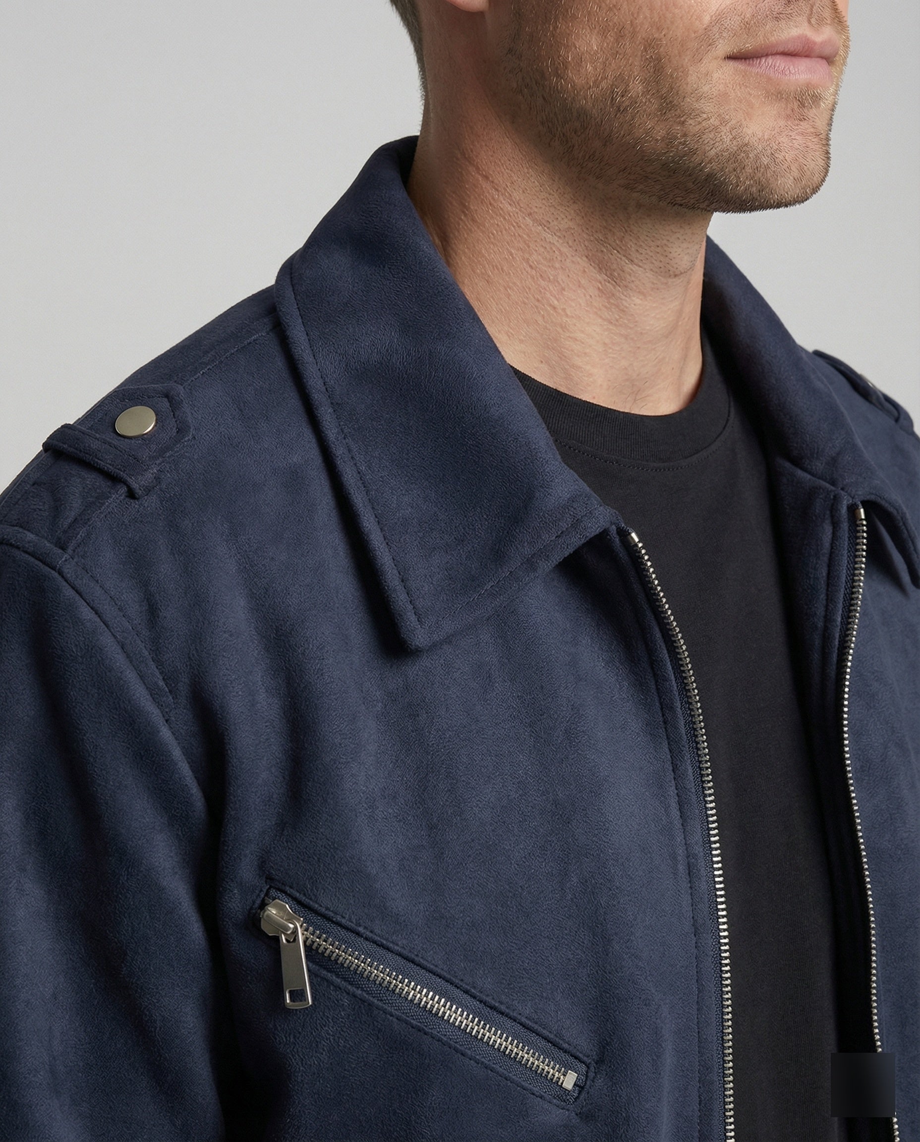 Lockere Multifunktionsjacke mit Doppel-Reißverschluss im American-Style
