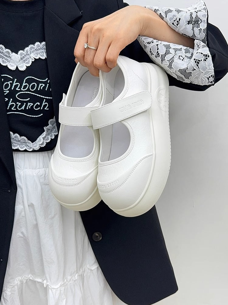 Damen Sportliche Plateau-Sneaker mit verstellbarem Klettverschluss und stylischem Obermaterial R&B