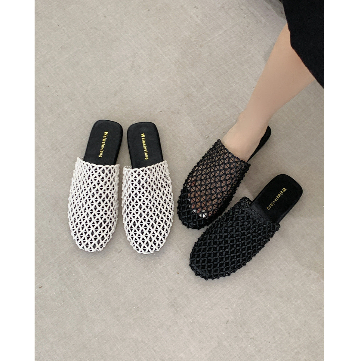 Damen Mules mit modernem Netzdesign und bequemer Innensohle