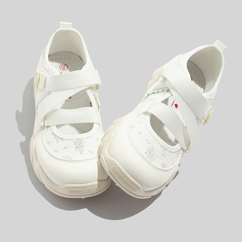 Damen Sportliche Sandalen mit floralen Akzenten