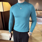 Herren modischer Pullover mit hohem Kragen und eleganter Passform R&B