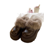 Damen Flauschige Clogs mit robustem Design und weichem Kunstfellrand R&B