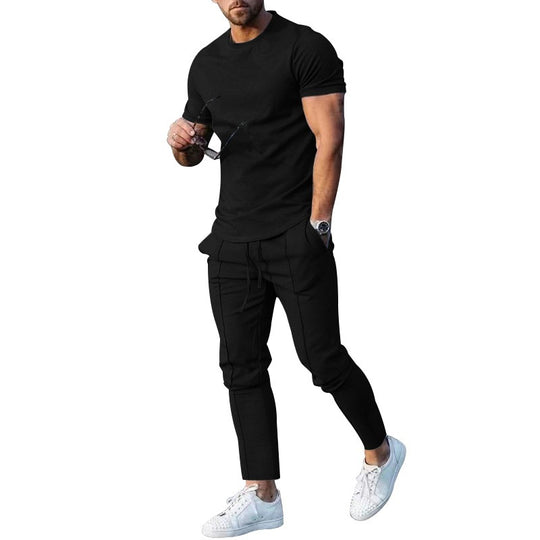 Herren lässiges T-Shirt und Jogginghose Set R&B