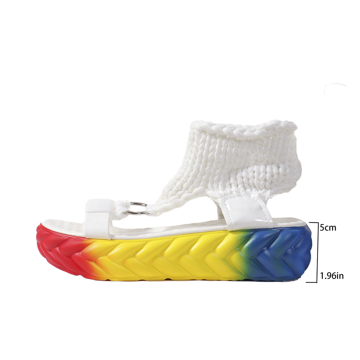 Damen modische Plateausandalen mit geflochtenem Obermaterial R&B