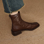Damen elegante Ankle Boots mit modischer Metalloberfläche R&B