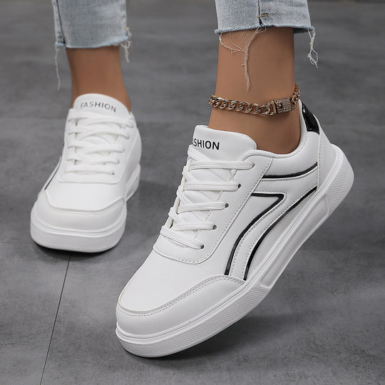 Herren nan niedrig geschnittener Kunstleder-Sneaker mit stoßdämpfender Leichtschaumsohle und gepolstertem Fersenpolster R&B