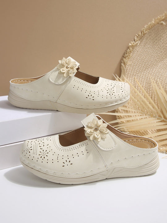 Damen atmungsaktive Clogs mit floralem Dekor R&B