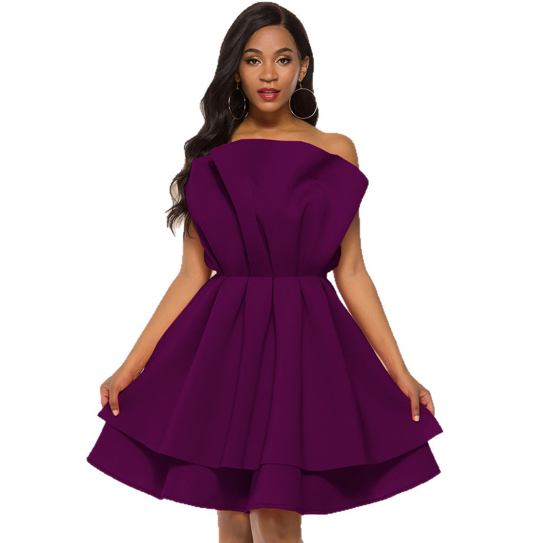 Damen Glamouröses Cocktailkleid mit voluminösen Rüschen R&B