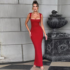 Damen Elegantes Etuikleid mit transparenten Einsätzen R&B