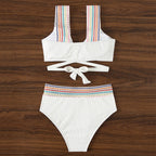 Damen Hochtaillierter Bikini mit stylischem Wickel-Design R&B