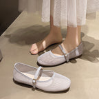 Damen Bequeme Mesh-Ballerinas mit verstellbarem Riemchen R&B