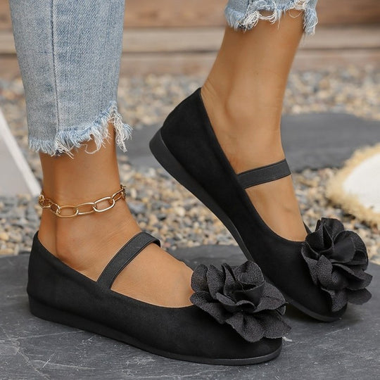 Damen Ballerinas mit floralem Dekor R&B