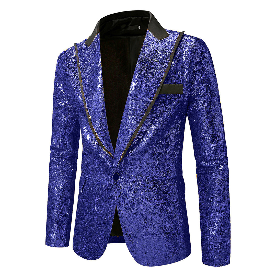 Herren Glitzernder Smokingblazer aus hochwertigem Satin R&B