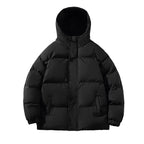 Herren gesteppte Winterjacke mit hohem Kragen und seitlichen Taschen