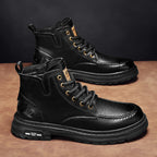 Herren robuste Lederboots mit rutschfester Sohle R&B