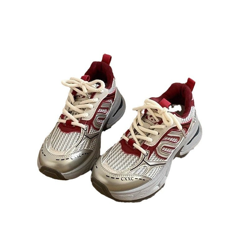 Damen Sportliche Trend-Sneaker mit modischen Akzenten und rutschfester Sohle R&B
