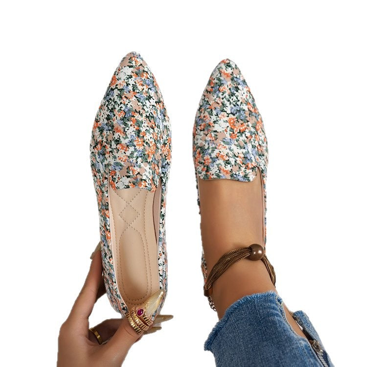 Damen Elegante und modische Slip-On Ballerinas mit Paisleymuster R&B