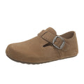 Damen Clogs aus weichem Wildleder mit verstellbarem Riemen R&B