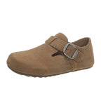 Damen Clogs aus weichem Wildleder mit verstellbarem Riemen R&B